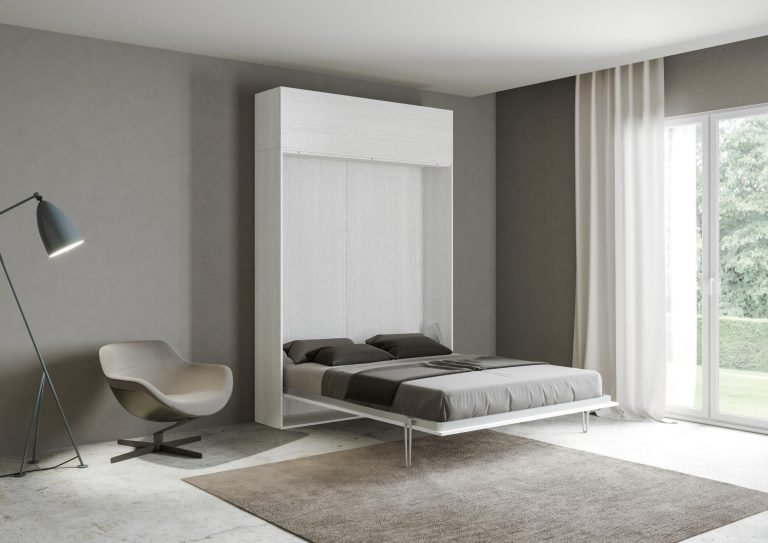 Letto a Scomparsa Kentaro 140 Verticale con Pensile Vasistas - Rizzi Arrdamneti Design