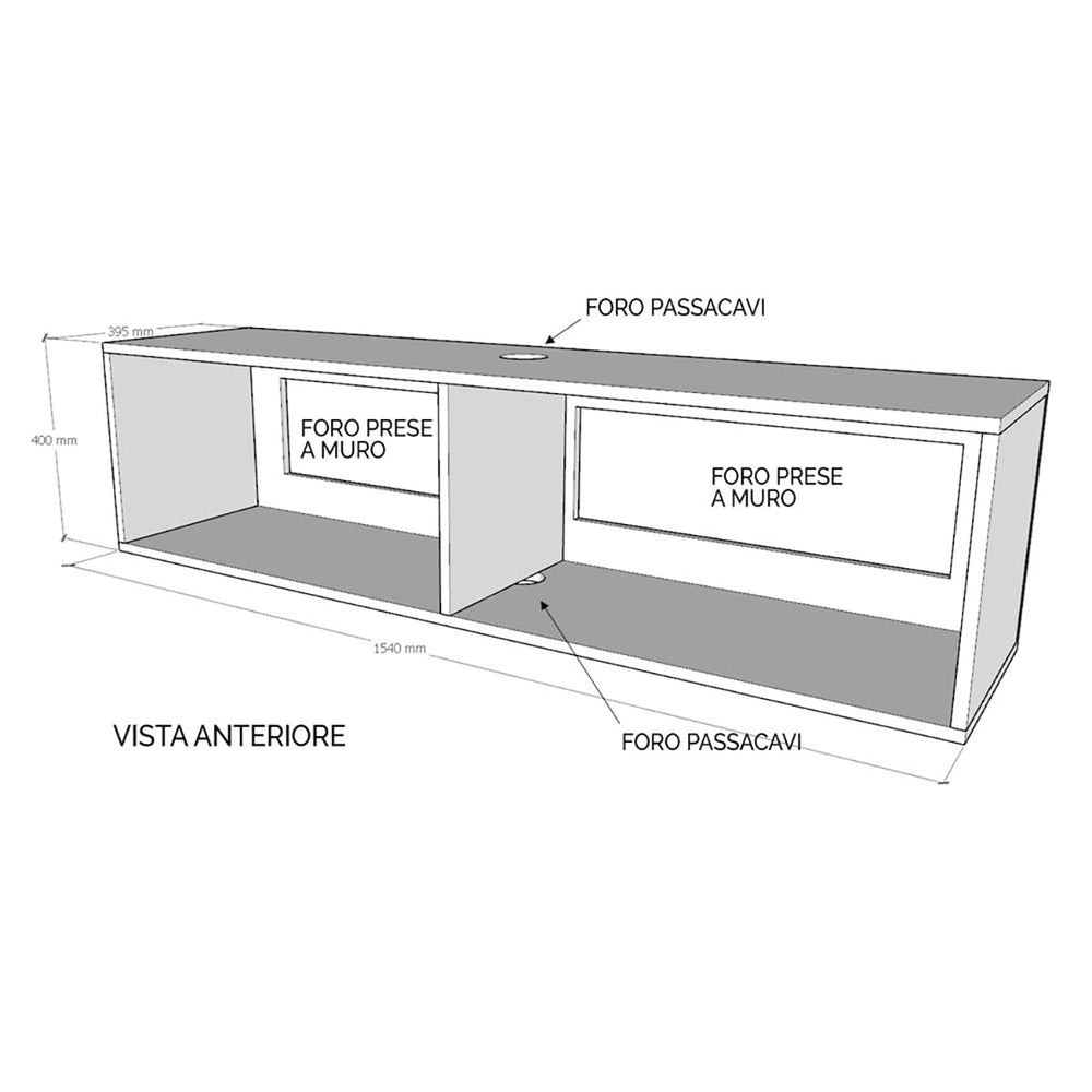 Parete Soggiorno A22 - Eleganza e Funzionalità - Rizzi Arrdamneti Design